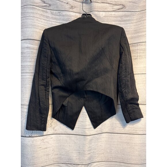 Helmut Lang Puckered Satin Smoking Tux Blazer Size 2 - Picture 3 of 3